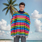 Multi Colour Adults Mexican Poncho & Sombrero Costume Hat