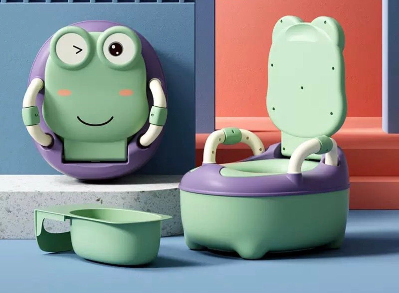 Portable Travel Potty Eco Friendly PP Toddler Training Toilet Stable High Toughness for Kids-Various Colours