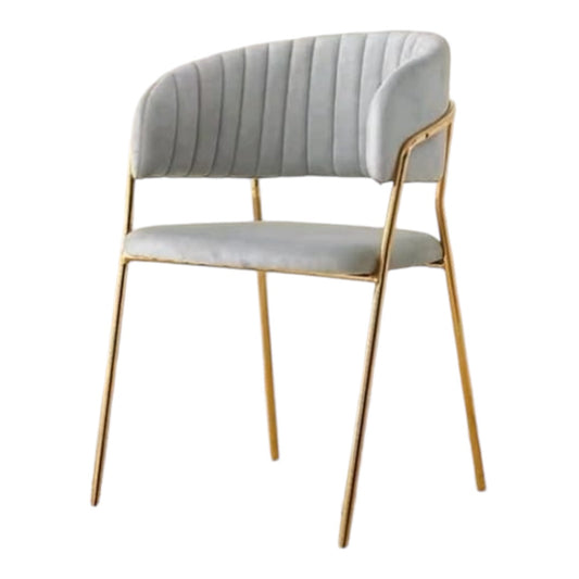 Modern Velvet and Gold Metal Leg Dining Room Chairs - Set of 2 - Various Colours