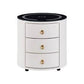 NORDIC White Nightstand with Charging Station Wireless,🛜 Bluetooth Speaker ,Adjustable LED Lights, Modern End Table with 3 Drawers for Bedroom, Simple Modern Bedroom Bedside Cabinet-Various Options
