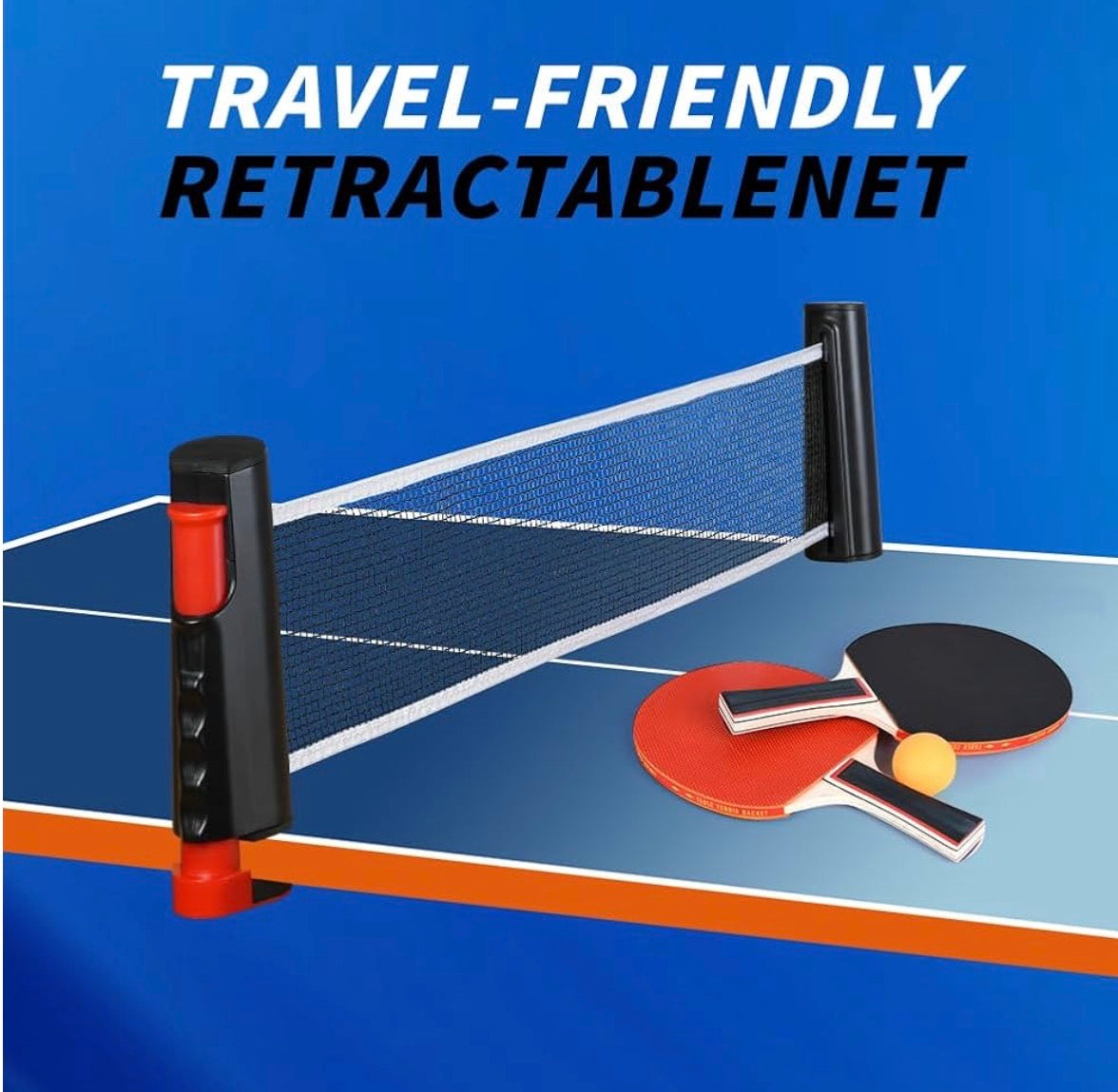 MSPORTZ Table Tennis Bats, Wooden Table Tennis Set | Portable Table Tennis Set, 2 Table Tennis Bats, 3 Ping Pong Balls & Carry Bag, for Outdoor/Indoor Daily Practice & Competitions