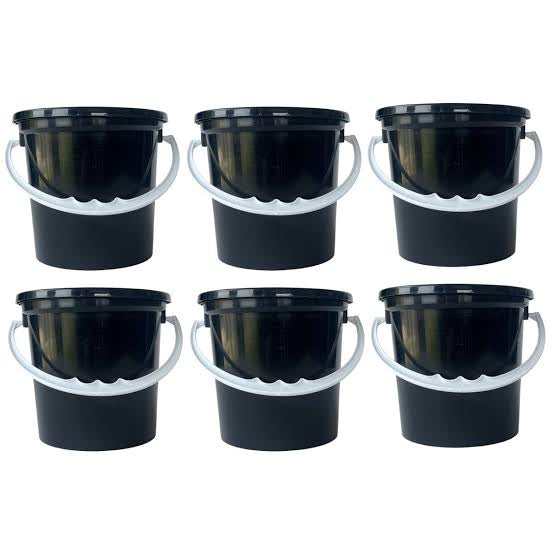 Plastic Ribbed 9L Bucket -Various Colours