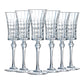 MHome Fluted Champagne Glass Set 6pc