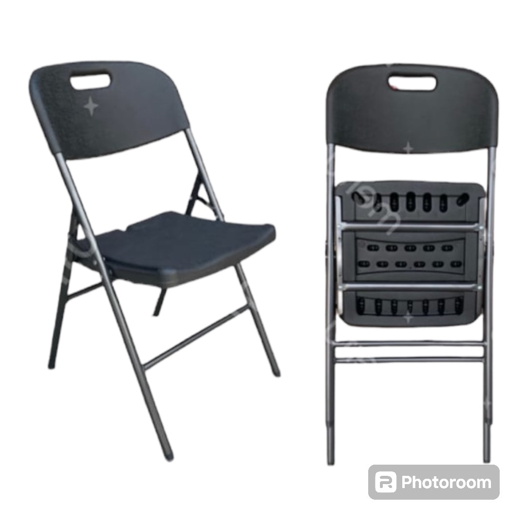 Plastic Folding Chair Black or White