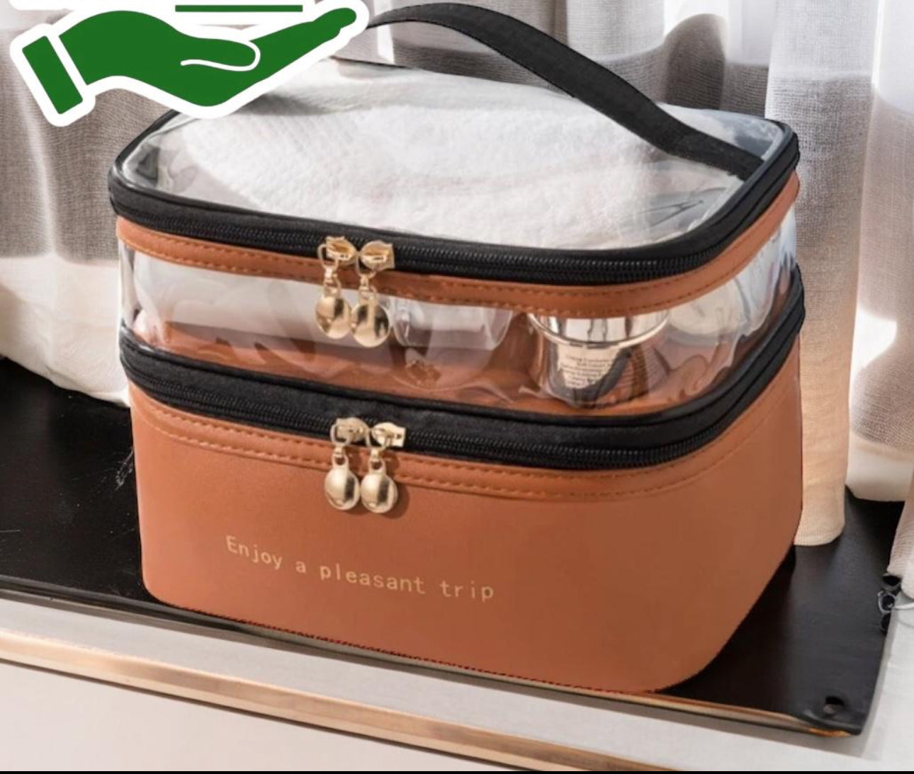 Cosmetic Bag, Double Layer