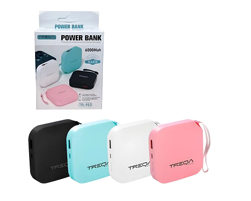 Treka Portable Power Bank - 6000mAh-Various Colours