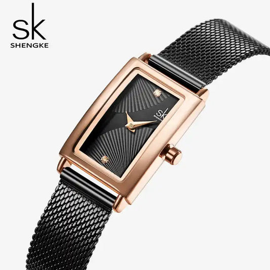 SHENGKE Women Watches Fashion Geneva Designer Ladies Watch Luxury Brand Rectangle Quartz Wristwatch - PreOrder Sales Now Available!