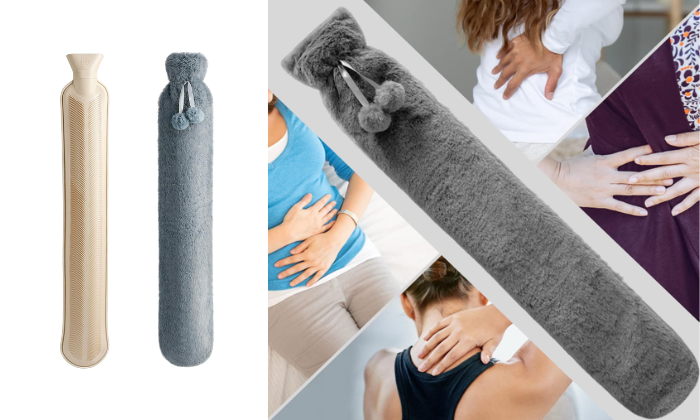 MHome Long Plush Hot Water Bottle-Various Colours