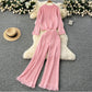 Ladies Korean Styled Knitted 2pc Pants & Top-Various Colours