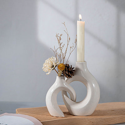 MHome Intertwined Ceramic Vase  2pc Set