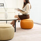 Round Ottoman with Storage, Round Shoe Storage Ottoman, Ottoman Footstool, Upholstered Round Foot Rest Coffee Table Padded Seat for Living Room Bedroom