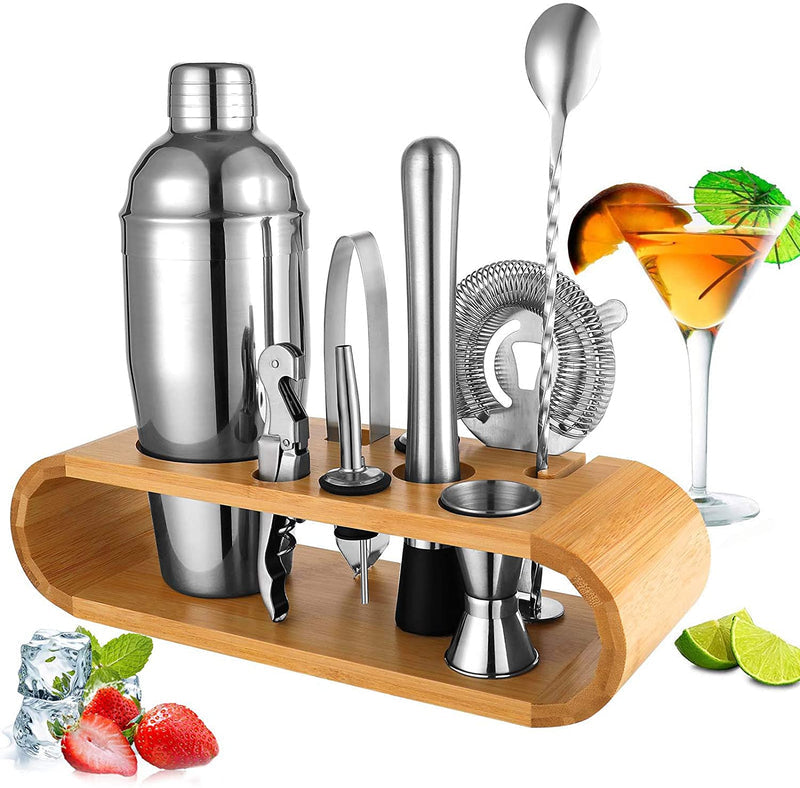 Megaware Stainless Steel Cocktail Shaker Kit 12 Piece Set