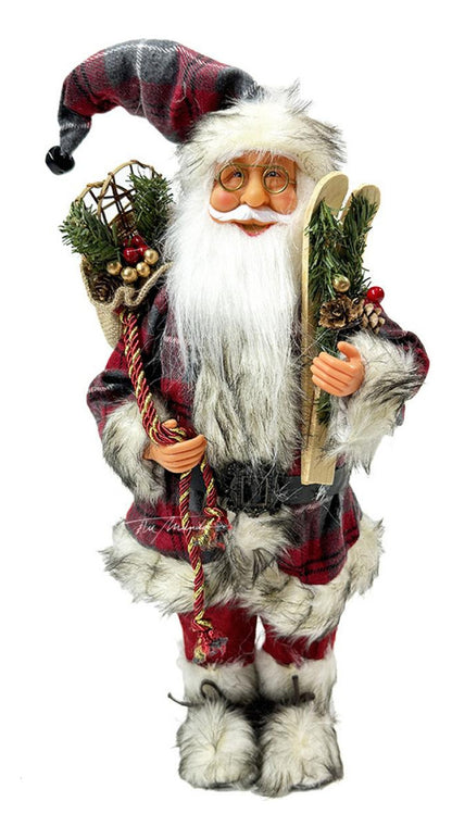 Santa Claus Christmas Figurine – 45cm Standing Santa Doll (Various Options)