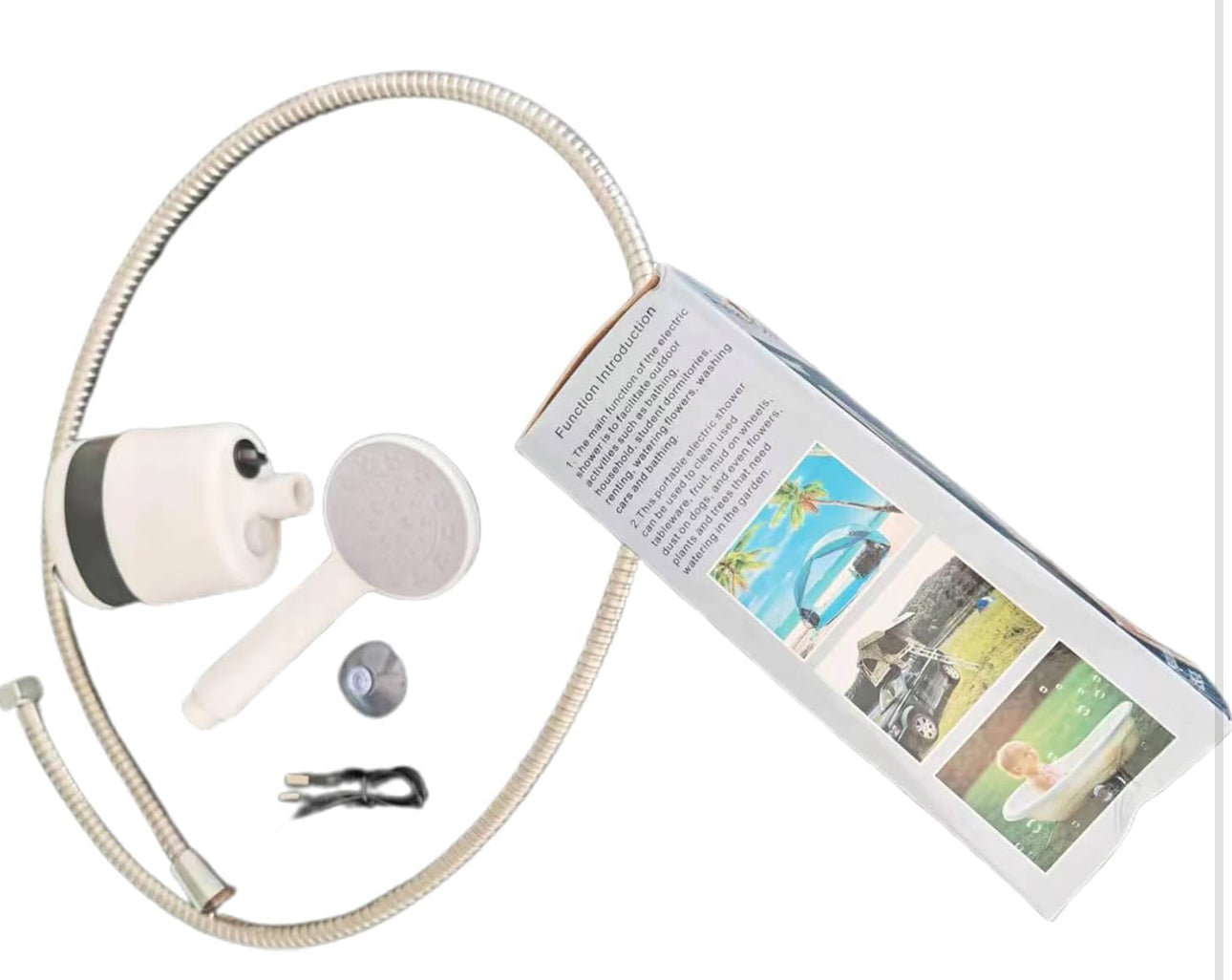 Ximeite Portable Outdoor Shower, USB Type With Rechargeable Option