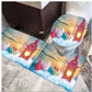 MHome Christmas Bathroom-Toilet Set with Rugs for Bathroom Decor Set3pc