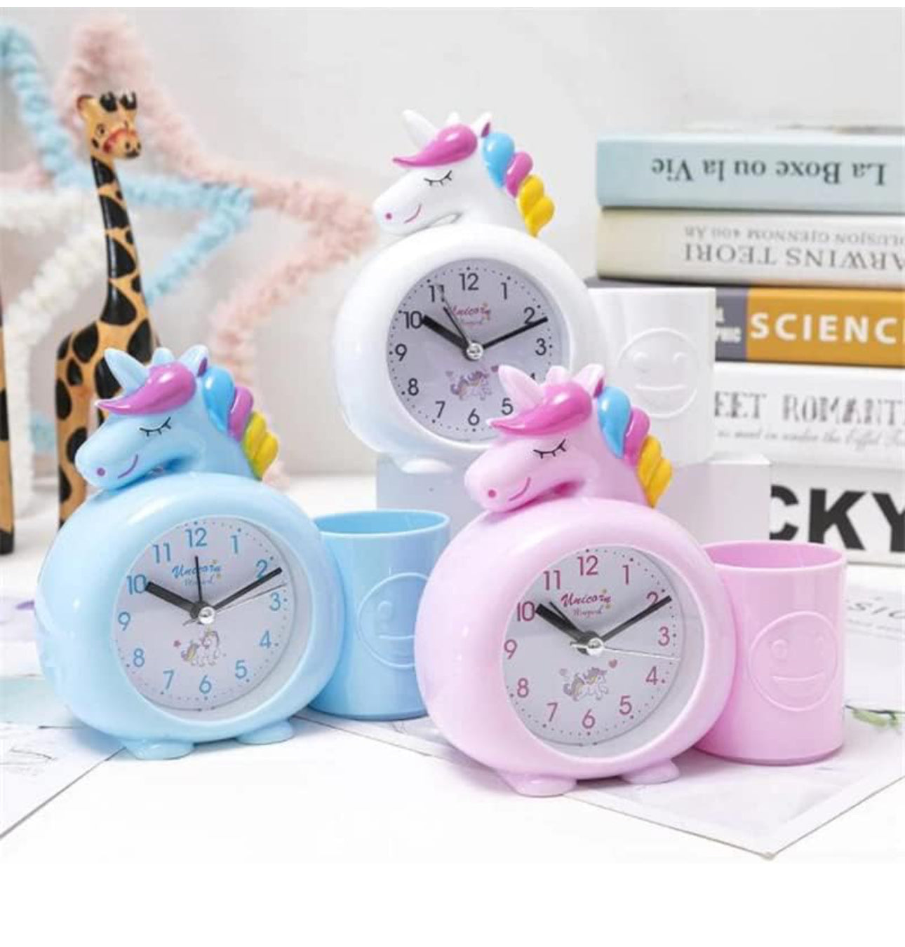 Kids Unicorn Theme Vintage Alarm Clock-Various Colours