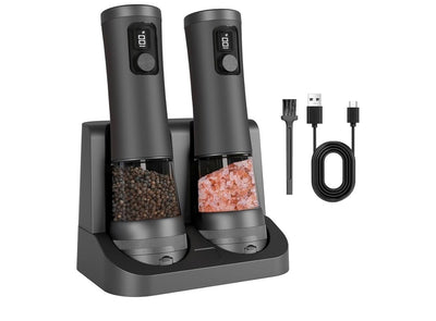 MHome Electric Kitchen Grinder with Adjustable Coarseness – Transparent Container Electric Spice & Herb Grinder – Stainless Steel Blades, Easy Clean, Powerful Motor – Perfect for Spices, Coffee