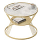 MFurn 2-Tier Round Coffee Table – Steel Frame with Double-Layer Storage