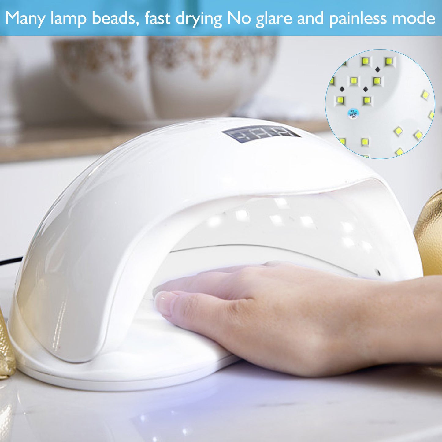 Sun 5S Professional Gel Polish UV/LED Nail Dryer Lamp 72W ( 30 LED Beads )