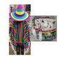 Multi Colour Adults Mexican Poncho & Sombrero Costume Hat