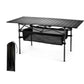 MHome Folding Camping Table – Adjustable Aluminium Outdoor Table with Storage