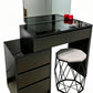 MFurn Modern Black LED Vanity Dressing Table