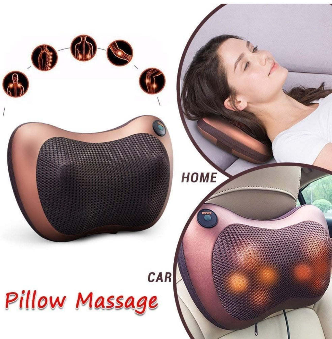 Car And Home Inffrared Massage Pillow