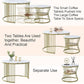 MFurn Modern Nesting Table Marble Coffee Table Set