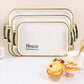 MHome Serving Tray Fruit Dinner Food Tray Rectangle  - 3 Pack Various Options