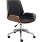 Ergonomic Black/Wood Office Chair