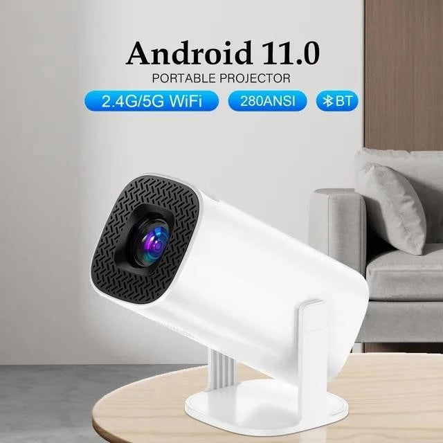Portable Projector Android 11 WiFi6 Support 4K 1080P BT5.0 Projector 1208*720P Home Cinema Portable Projector AE-170