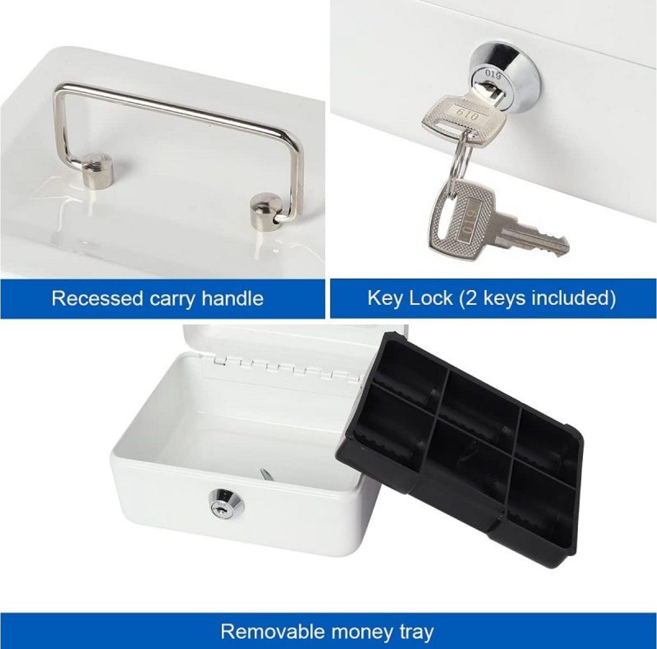 Lockable Petty Cash Box-10inch