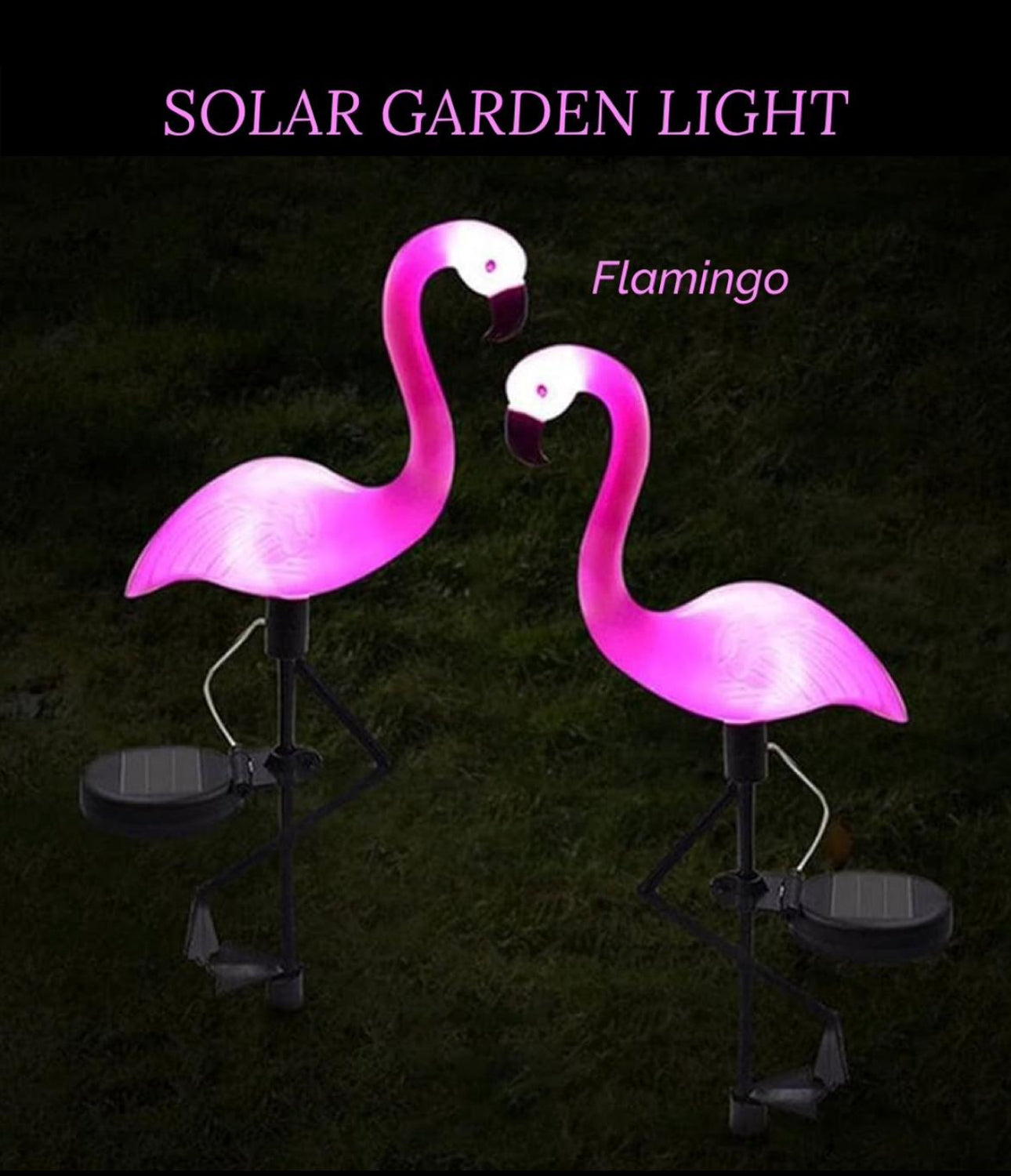 Flamingo Statue Solar Garden Light