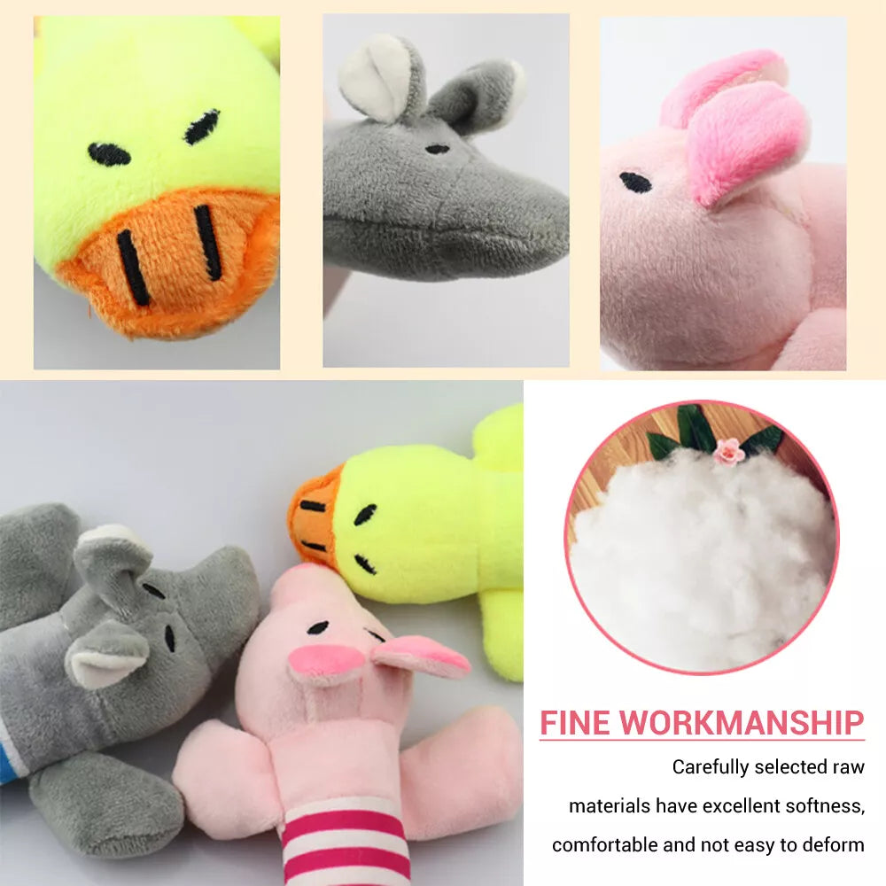 Cute Pet Dog Chew Toy  Squeaky Soft Plush Play Sound Puppy Teeth Toys