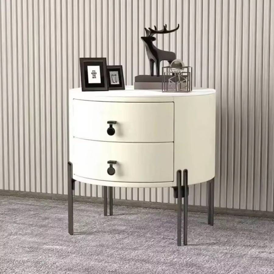 MFURN Modern 2-Drawer Nightstand, Storage Bedside Table for Bedroom, Living Room-Various Colours