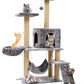 140cm Cat Tree Tower – Climbing Frame, Hammock, Condo & Scratch Toy