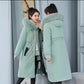Winter Warm Women Long Parka Fur Collar Cotton Hooded Jacket