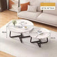 MFurn Nesting Coffee Table Set – 2-Piece Round Sofa Side & End Tables