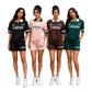 Ladies Trendy “California” T’s & Short Set 2pc