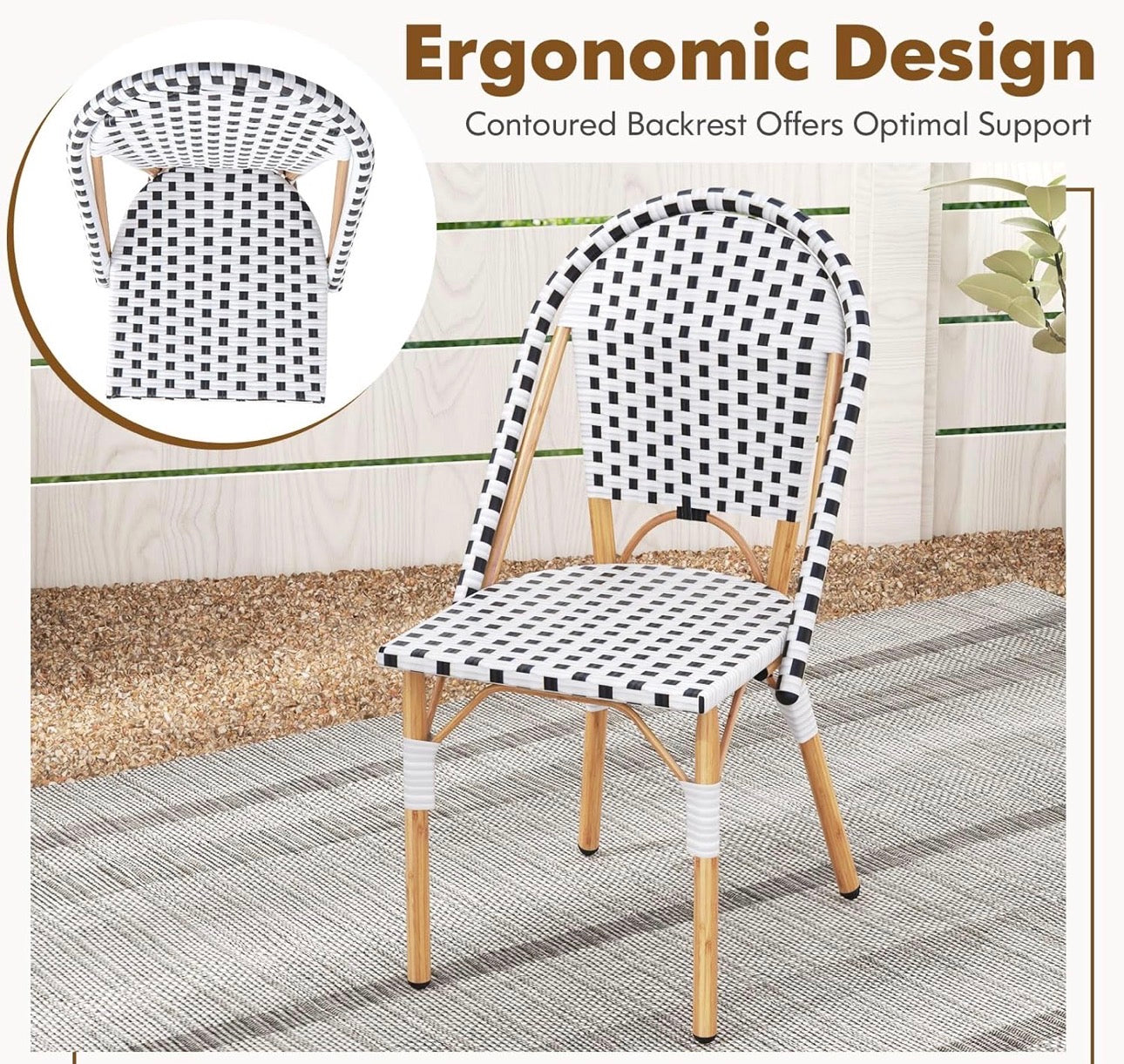 MFurn Lola French Bistro Outdoor Patio Set 7pc-Only Available On Pre-Order