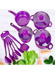MHome Non-Stick Cookware 13pc Various Colour Options