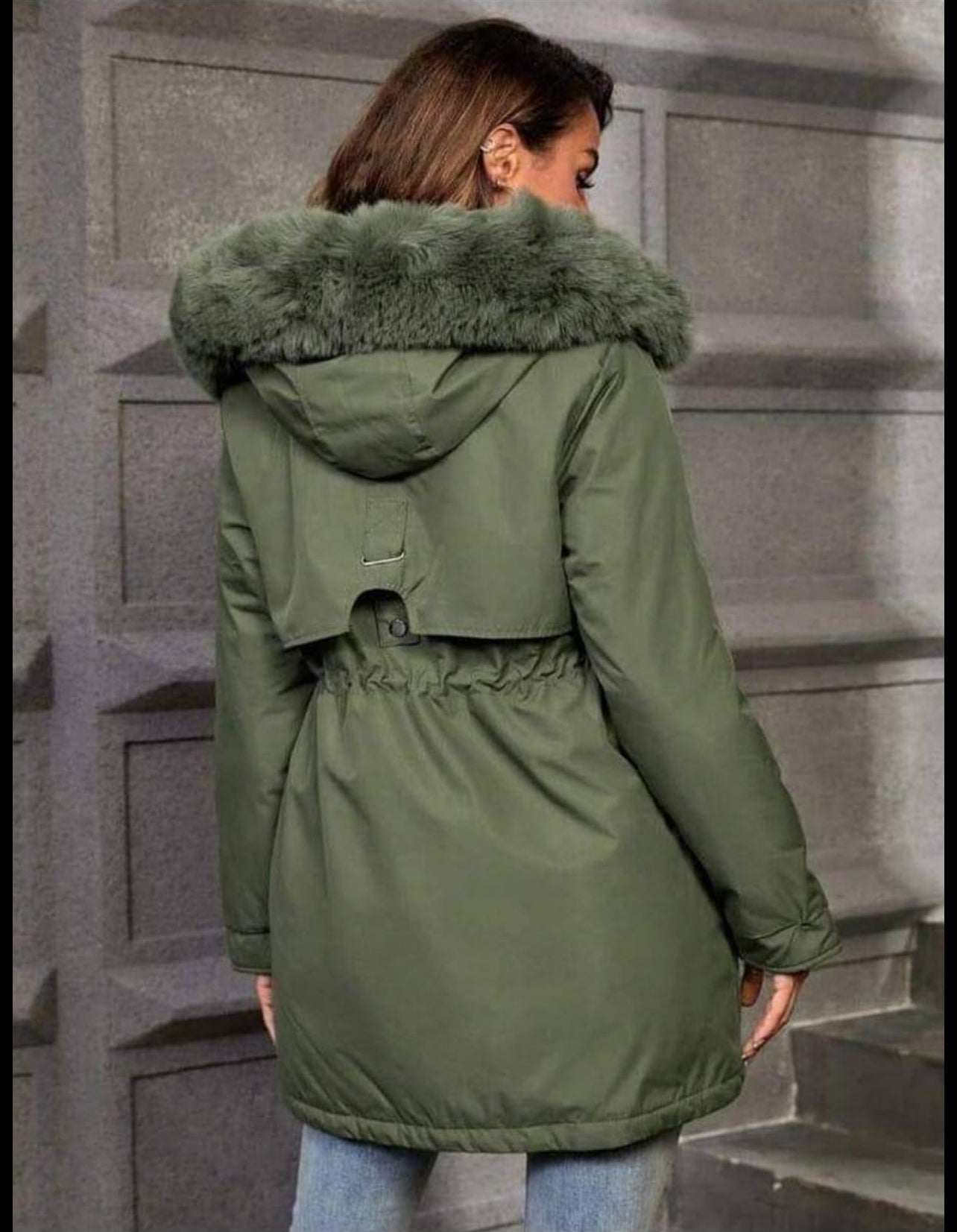 Ladies Hooded Faux Fur Lined Parka Jacket - Various Colours