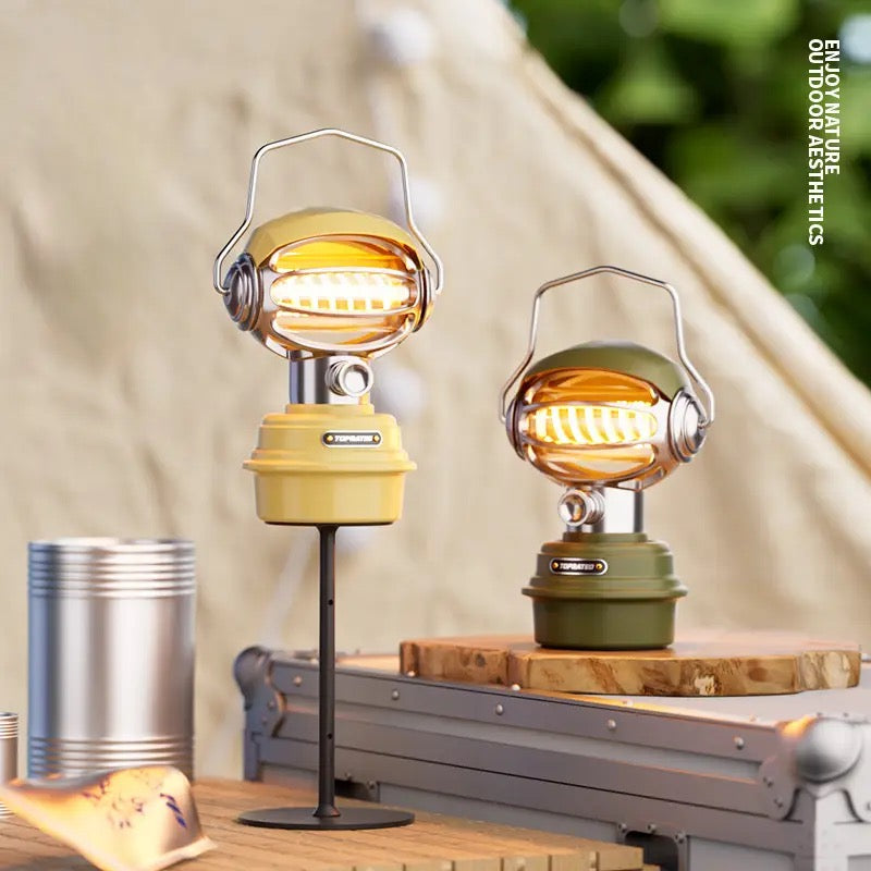 Retro Camping Lamp Rechargeable Hanging Tent Lights Portable Camping Lantern Waterproof Emergency Work Light for Outdoor