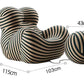 MFurn Striped Modern Lounge Chair with Ottoman – Designer Bubble Chair
