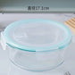 MHome Borosilicate Glass Food Storage Container With Air Vent Lid, Set of 3pc