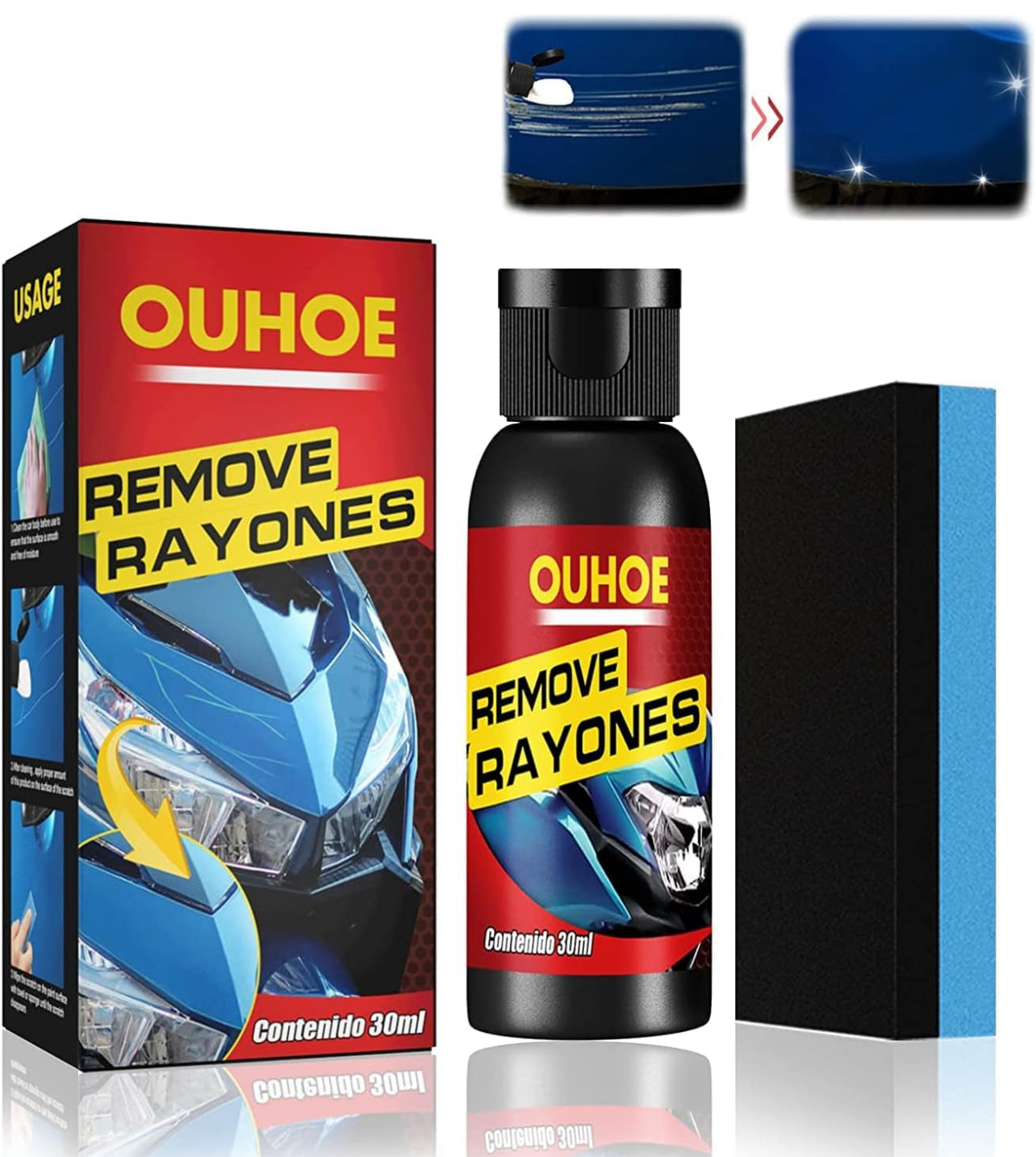 Car Scratch Remover, Scratch Remover Kit for Cars, Car Scratch Repair, Car Scratch Repair Kit, Car Paint Scratch Repair, Easily Repair Paint Scratches, Car Surface Slight Scratch Repair
