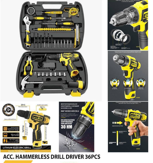Back To Work ToolKit 28pc Inc Cordless Drill