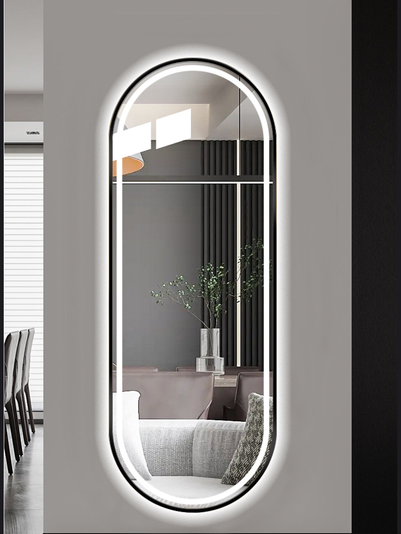 M-Furn LED Oval Full Mirror