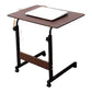 MFurn Portable Laptop Table with Adjustable Height & Wheels – Wooden Rolling Desk