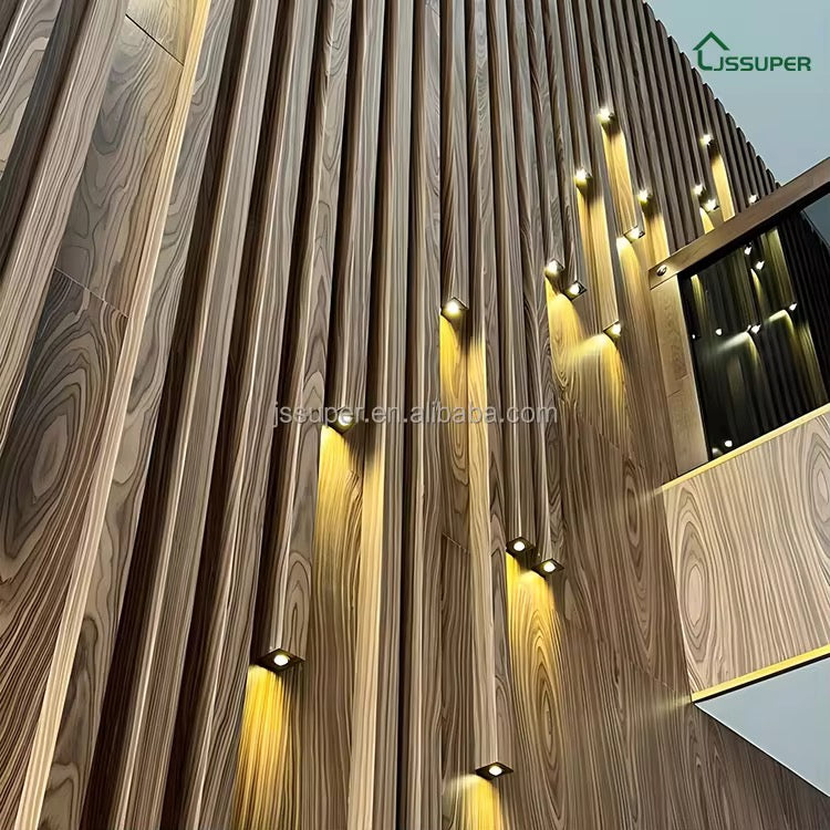 MHOME 3D Modern WPC Wall Panels With LED Lights
